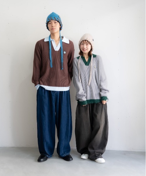 「bashful base Oriental」 デニムパンツ MEDIUM ブラック メンズ_画像7