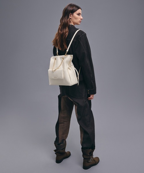〈新品〉CHARLES &amp; KEITH Duo キルト2wayトートバック 黒 CHARLES ＆ KEITH（チャールズ&キース） トートバッグ Duo ドゥオ