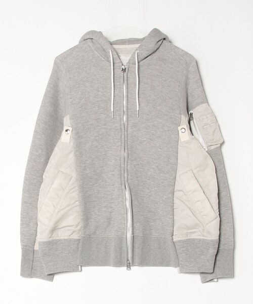 sacai（サカイ） ジップアップパーカー 36 グレー メンズ : ZOZOTOWN