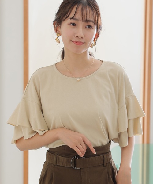 「ElegChic」 「LARU」半袖カットソー X-LARGE ブラック レディース_画像6