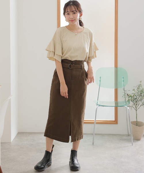 「ElegChic」 「LARU」半袖カットソー X-LARGE ブラック レディース_画像9