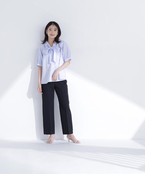 スラックス パンツ 「ちょうど、いい服」品格ストレートパンツ レディースの画像