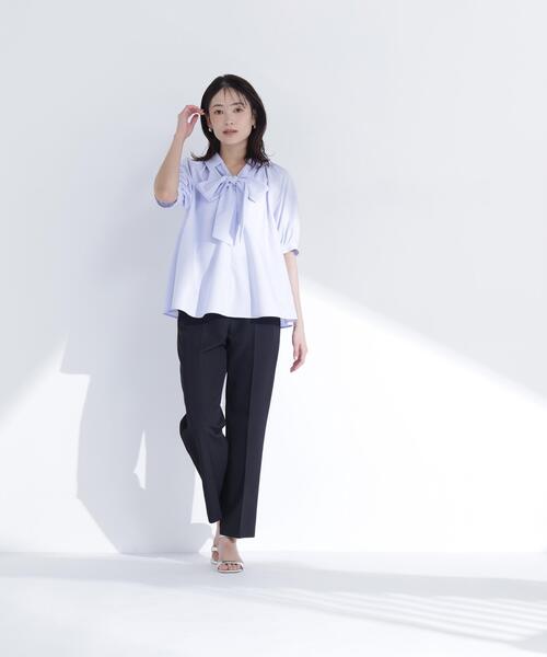 スラックス パンツ 「ちょうど、いい服」品格ストレートパンツ レディースの画像