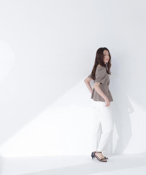 スラックス パンツ 「ちょうど、いい服」品格ストレートパンツ レディースの画像