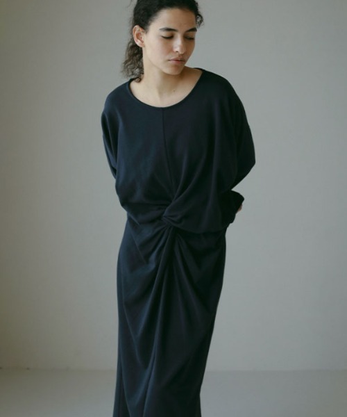 「ETRE TOKYO」 長袖ワンピース S ネイビー レディースの画像