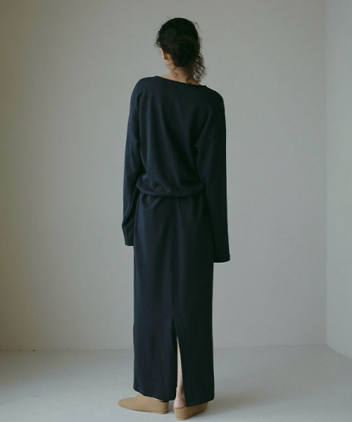 「ETRE TOKYO」 長袖ワンピース S ネイビー レディースの画像