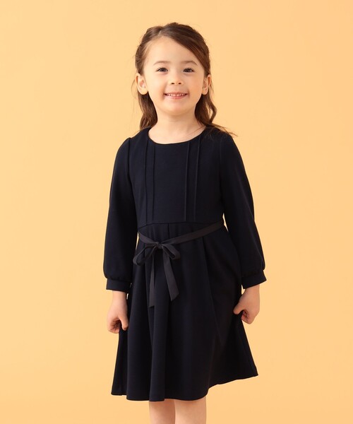 「BEAMS mini」 「KIDS」長袖ワンピース 120 ネイビー キッズ_画像4