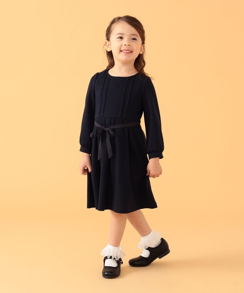 「BEAMS mini」 「KIDS」長袖ワンピース 120 ネイビー キッズ_画像6