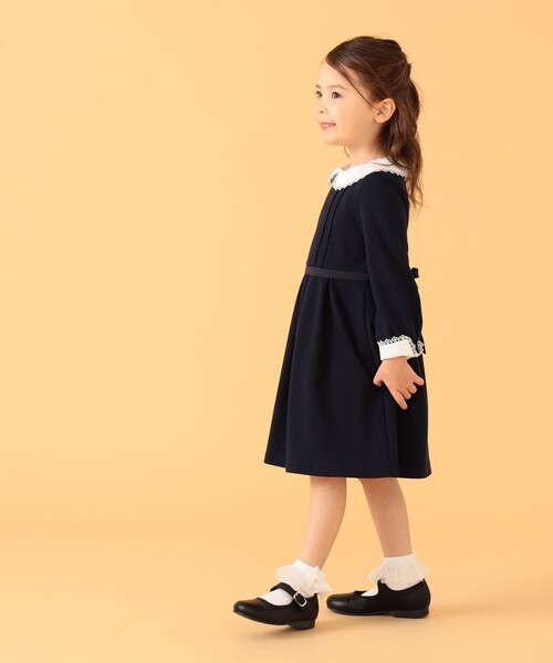 「BEAMS mini」 「KIDS」長袖ワンピース 120 ネイビー キッズ_画像7