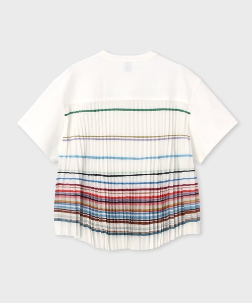 tシャツ ウィメンズ プリーツ コンビネーション カットソー / 165150 441V レディースの画像
