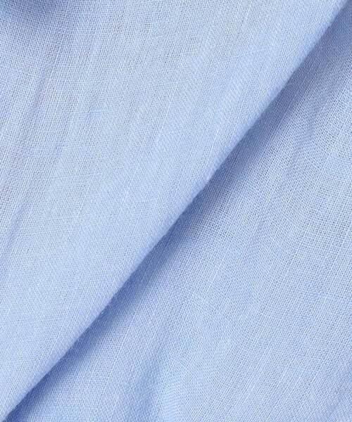 ブラウス シャツ 「追加」「S/Mサイズ展開」手洗い可 / 2WAYフレンチリネンシャツ レディースの画像