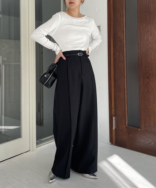 「CAPRICIEUX LE'MAGE」 パンツ 38 ベージュ レディース_画像3