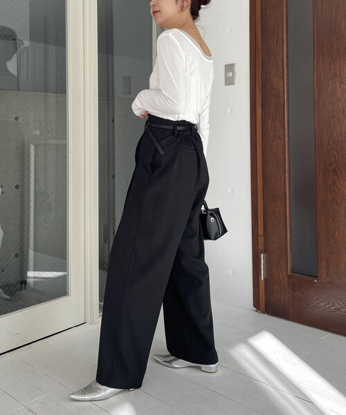 「CAPRICIEUX LE'MAGE」 パンツ 38 ベージュ レディース_画像6