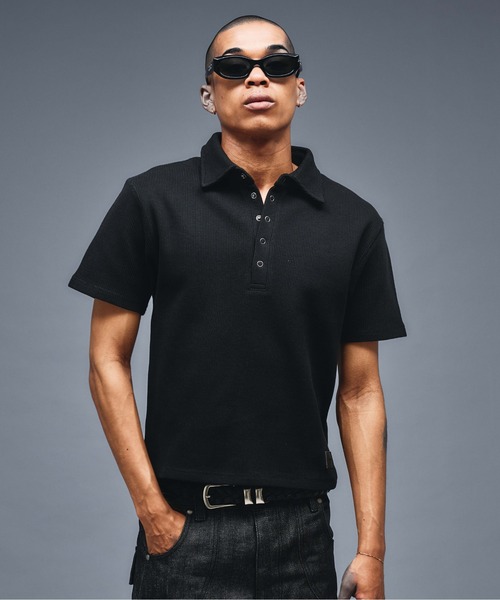 ANDER HUNK ポロシャツ Metal Snap Button Thermal Polo /メタル