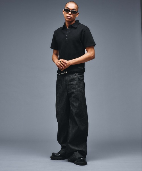 ANDER HUNK ポロシャツ Metal Snap Button Thermal Polo /メタル