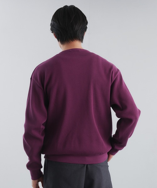 「Adoon plain」 長袖Tシャツ LARGE パープル メンズ_画像6