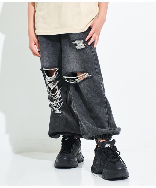 「ANAP GiRL」 「KIDS」デニムパンツ M ブラック キッズ_画像8