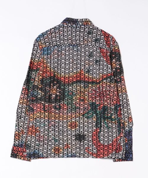 Desigual（デシグアル） シャツ マルチカラー 総刺繍 幾何学 長袖