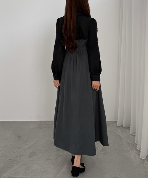 「CENEA」 シャツワンピース X-LARGE チャコール レディース_画像6