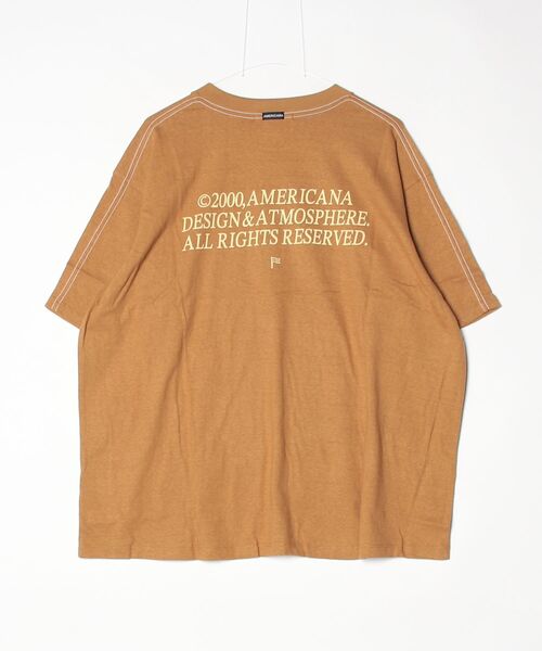 「AMERICANA」 半袖Tシャツ FREE ブラウン レディース_画像3