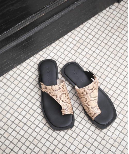 「Piedi Nudi」 フラットサンダル S ブラック レディース_画像8