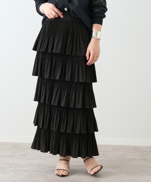 「journal standard L'essage」 フリルスカート 38 ベージュ レディース_画像2