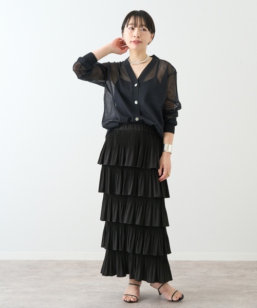 「journal standard L'essage」 フリルスカート 38 ベージュ レディース_画像3