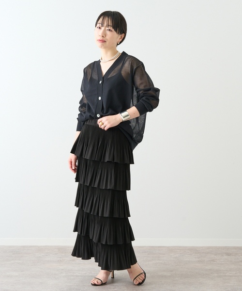 「journal standard L'essage」 フリルスカート 38 ベージュ レディース_画像4