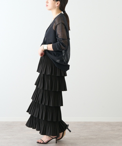 「journal standard L'essage」 フリルスカート 38 ベージュ レディース_画像6