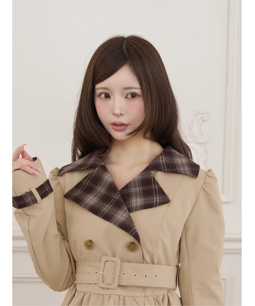 Darich（ダーリッチ） トレンチコート コート バルーンヘムチェック