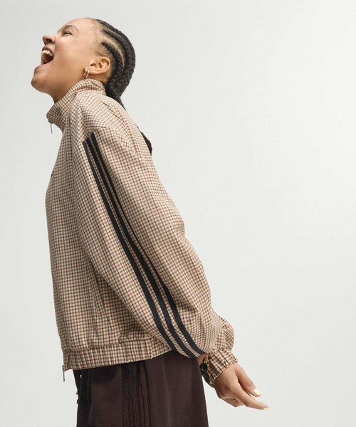 ブラウン チェック柄 ジャージ adidas（アディダス） ジャージ チェック トラックトップ / ジャージ