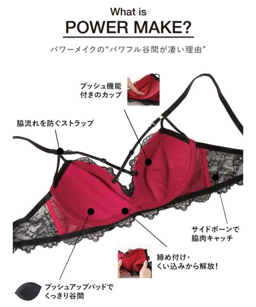 ブラジャー ファインレースパワーメイク ブラ(B〜Dカップ) | RAVIJOUR | 16