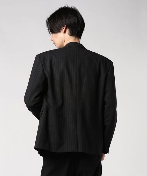 ジャケット テーラードジャケット 【JUHA】STRIPE DOUBLE BREASTED 購入・価格比較 ユハ テーラードジャケット グレーストライプ juha テーラードジャケット