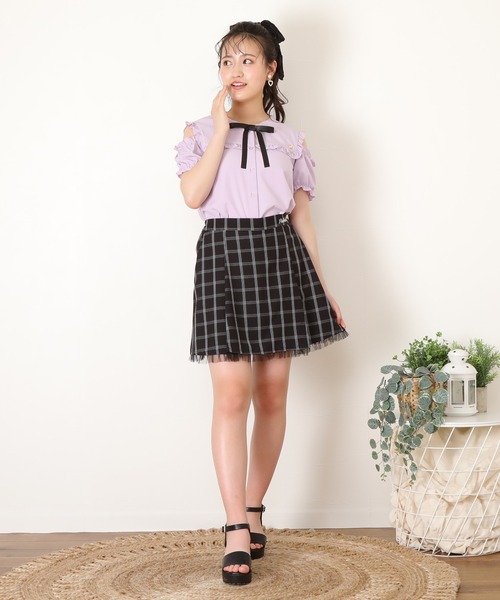 PINKHUNT スカート 裾チュールレーススカート 7134K キッズ 子供