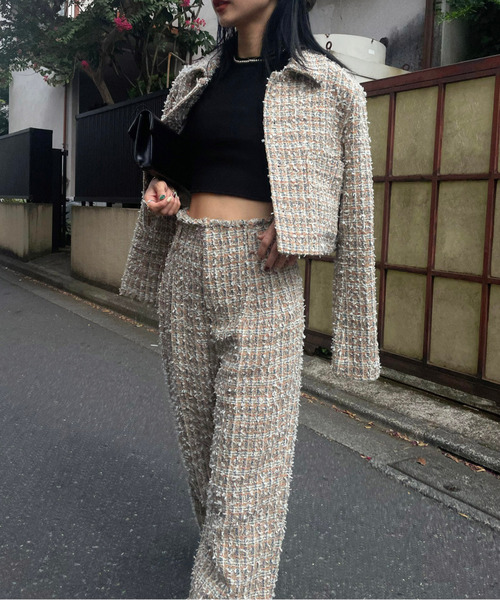 Ameri アウター PLAYFUL TWEED JACKET レディース : ZOZOTOWN Yahoo!店 