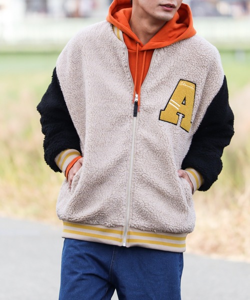 Bling Leads スタジャン /Bling leads/ボアスタジアムジャンパー