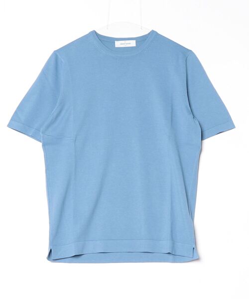 グランサッソ12G クルーネックニット 44 カットソー ブルー グランサッソ12G クルーネックニット 44 カットソー ブルー Gran Sasso