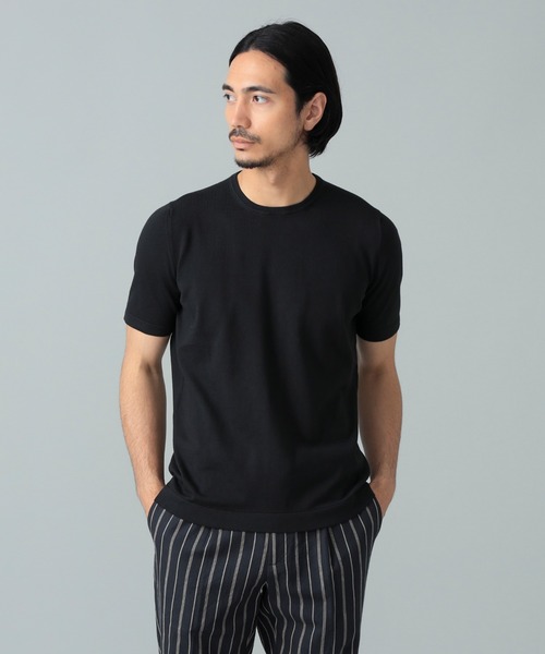 GRAN SASSO クルーネック ニットTシャツ 12G ソフトコットン 50 12Gソフトコットン クルーネックニットTEE｜GRAN SASSO