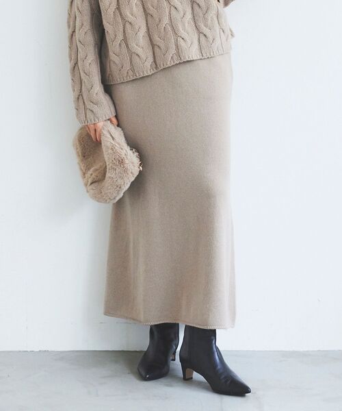 le.coeur blanc（ルクールブラン） スカート ニットロングスカート