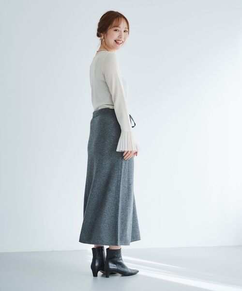 le.coeur blanc（ルクールブラン） スカート ニットロングスカート
