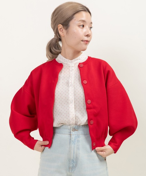 のち　チャイルドウーマン　AMOSSA カーディガン Dot＆Stripes CHILD WOMAN（ドット＆ストライプス チャイルドウーマン
