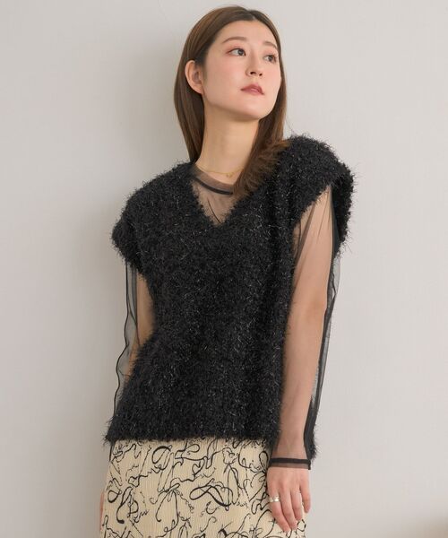 RETROGIRL ニット セーター シャギーベストSET レディース