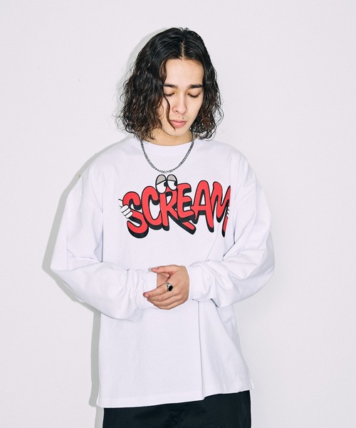 WEGO tシャツ WEGO/アクセ付きグラフィックロンT メンズ