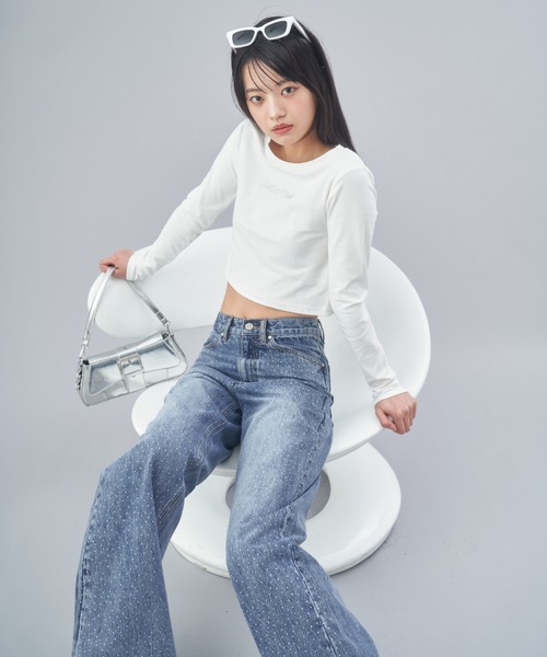 Justanoon デニムパンツ S JUST A NOON ジーンズ デニム デニムパンツ 折り返しサイド