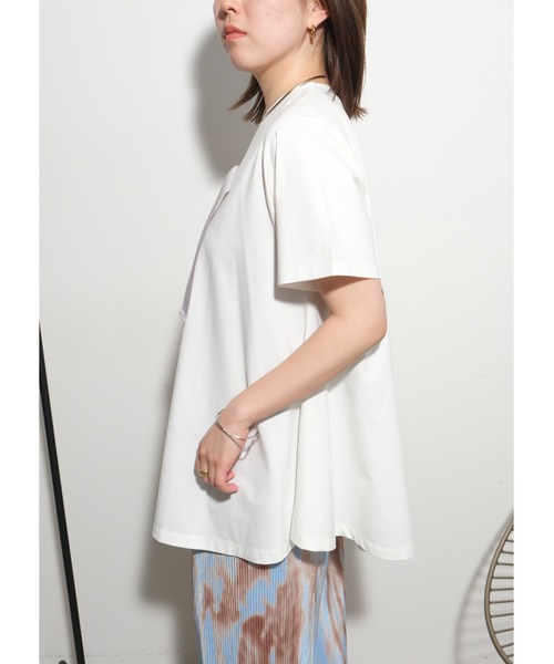 palm RICHE tシャツ フレアシルエットロゴTOPS レディース