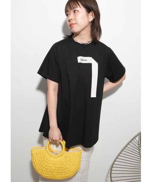palm RICHE tシャツ フレアシルエットロゴTOPS レディース