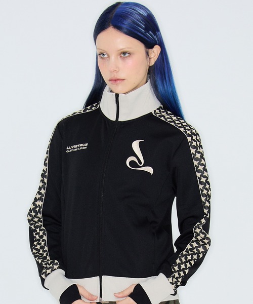 ★LUVISTRUE★CURVED L TRAINING ZIPUP(BLACK)★正規品/直送料込 LUVISTRUE ジャージ CURVED L TRAINING ZIPUP レディース