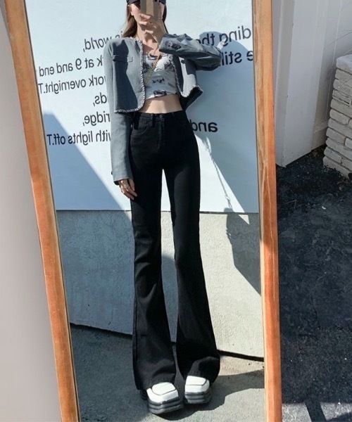 ジーンズ デニム デニムパンツ スタイルアップ ストレッチ ブーツ