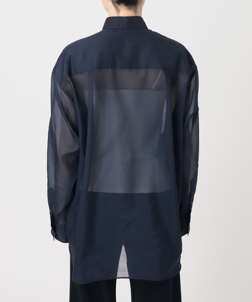 AP STUDIO シアーシャツ オーバーサイズ ブルー 美品 DEUXIEME AP STUDIO シャツ ブラウス レディース シアーシャツ : ZOZOTOWN Yahoo