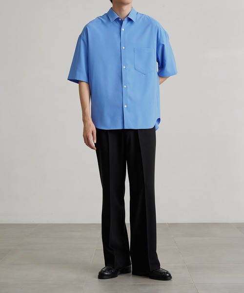 PUBLIC TOKYO エバークリースストレートスラックス（ネイビー）（L） PUBLIC TOKYO（パブリックトウキョウ）の「エバークリース